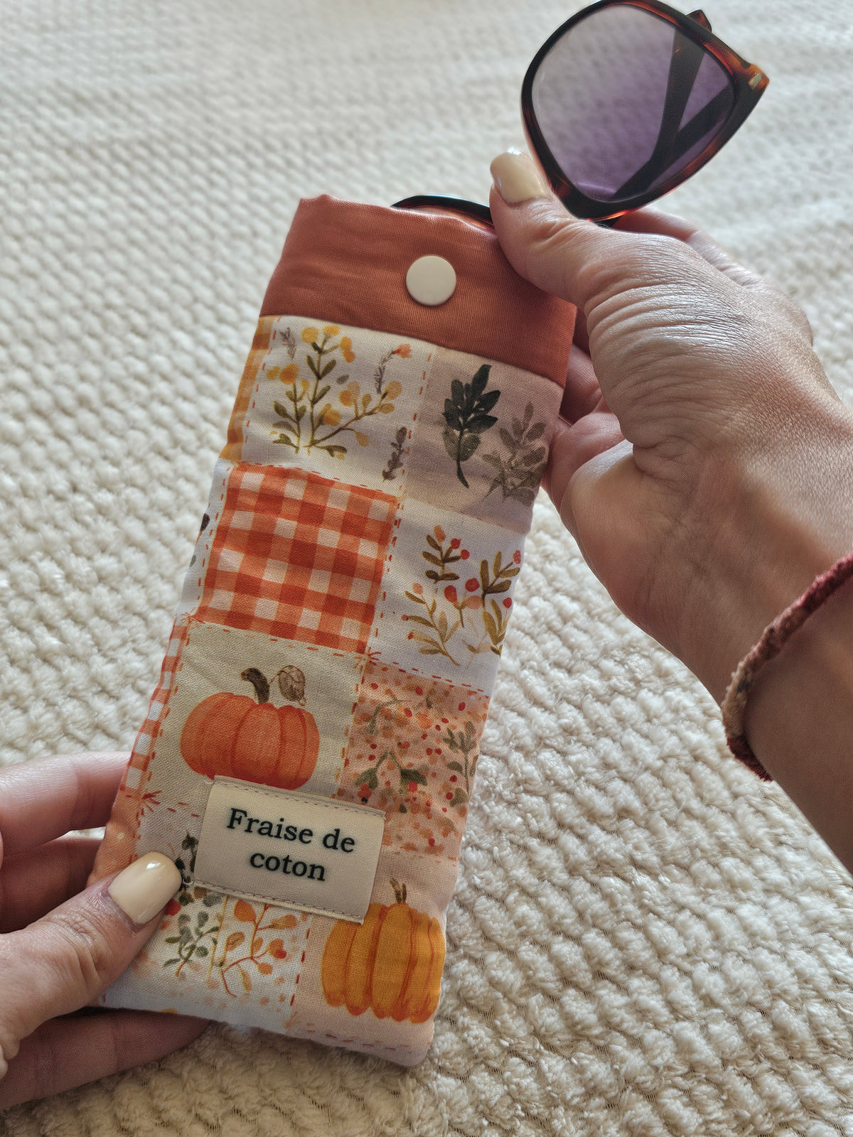 Etui à lunettes Patchwork Citrouille