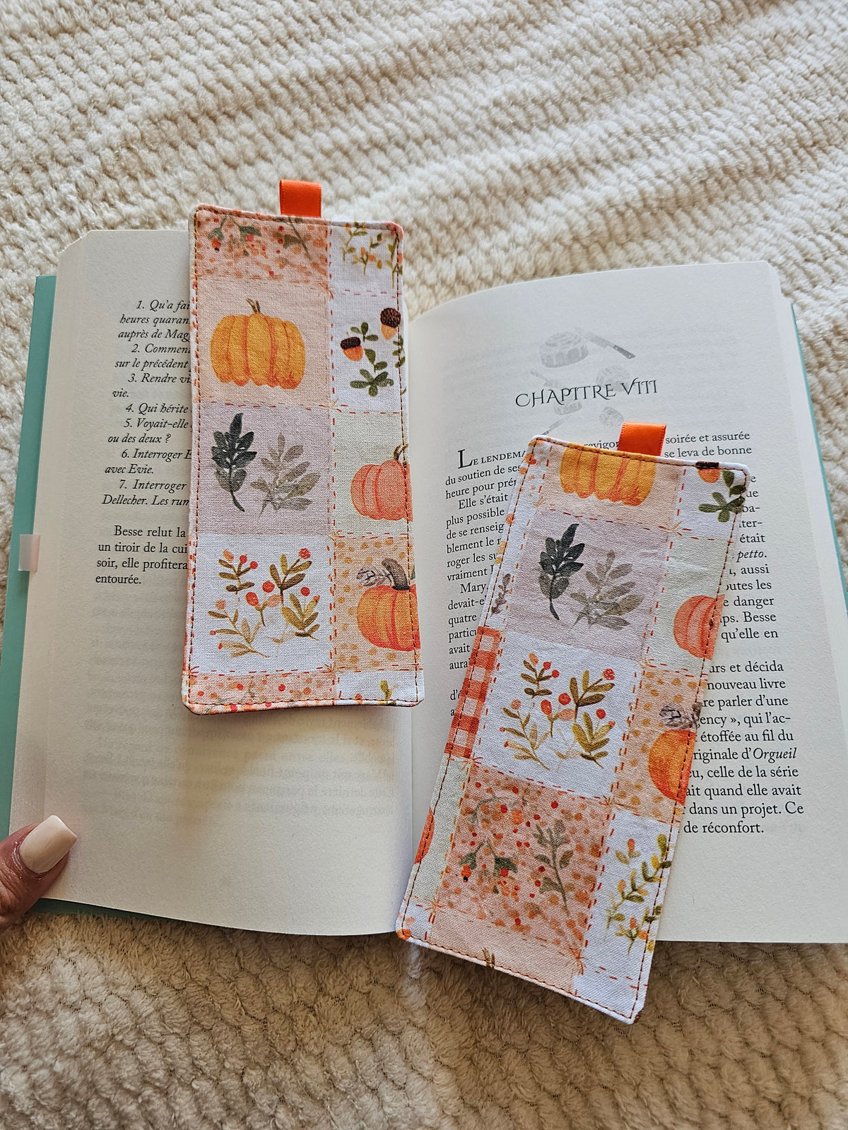 Marque-page Patchwork citrouille