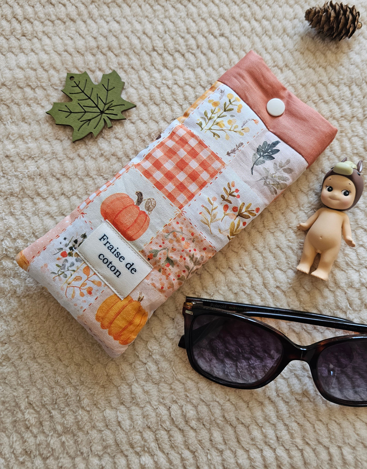 Etui à lunettes Patchwork Citrouille