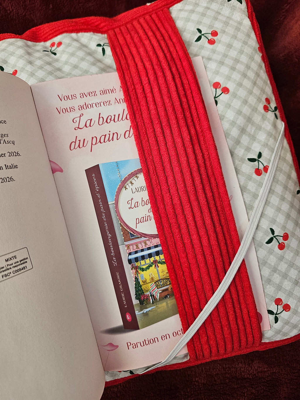 Coussin de lecture Cerises
