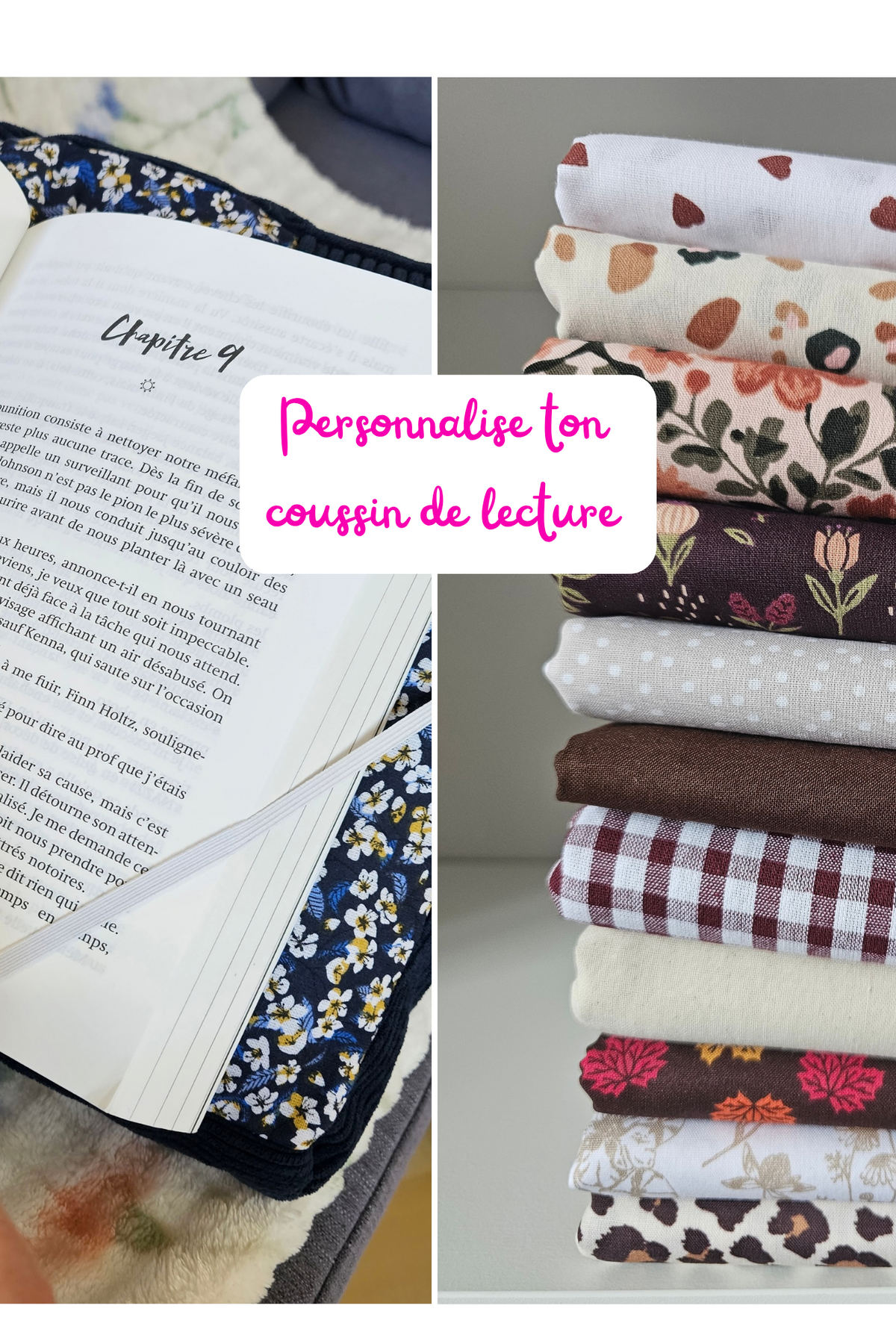 Coussin de lecture personnalisable