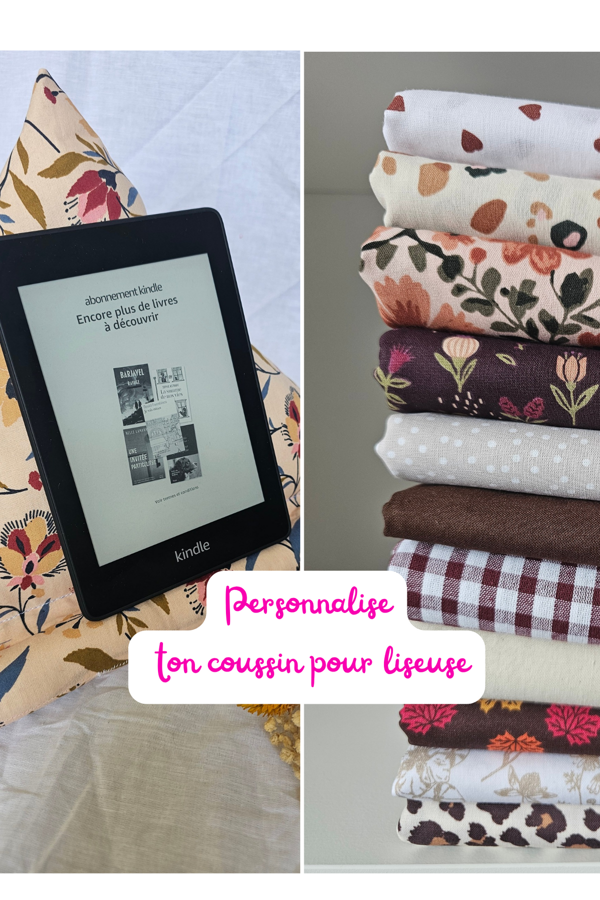 Coussin pour liseuse personnalisable