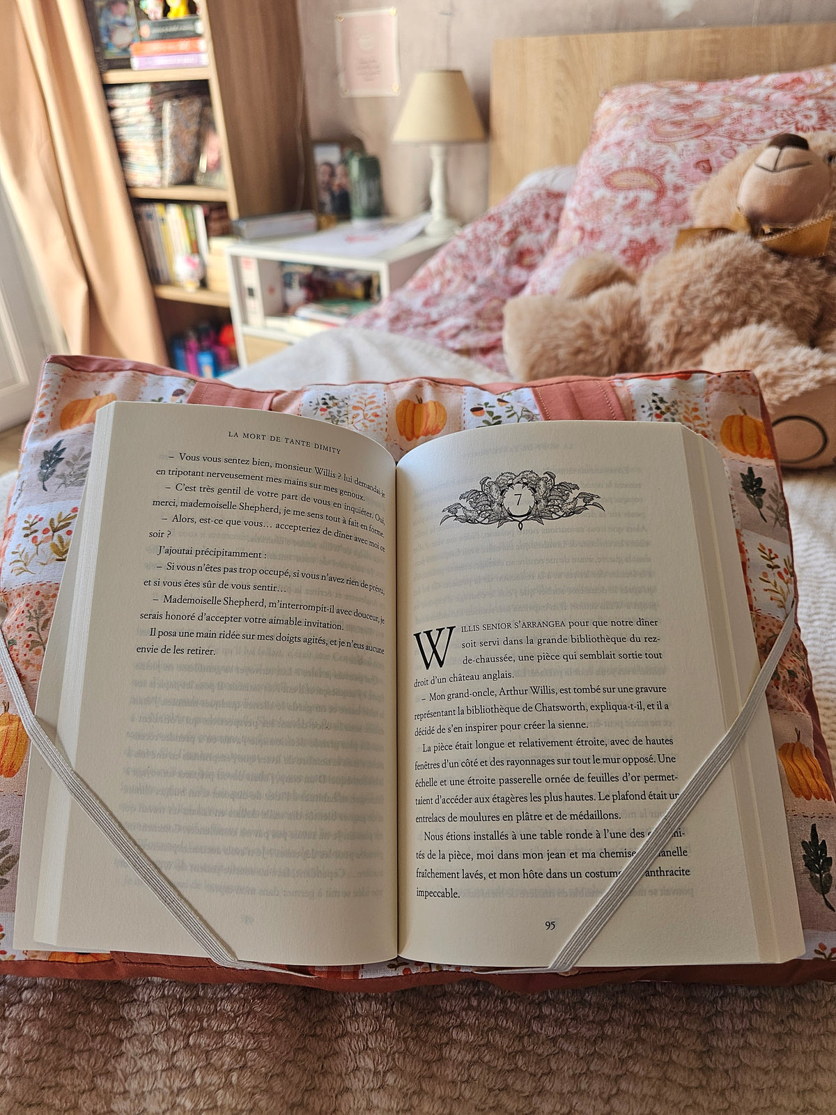 Coussin de lecture Parchwork Citrouilles