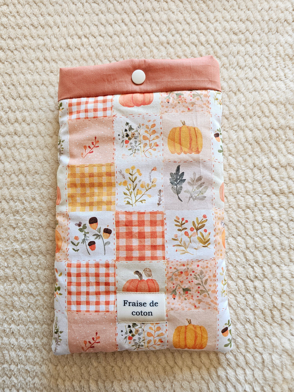 Pochette à livre Poche Patchwork Citrouilles