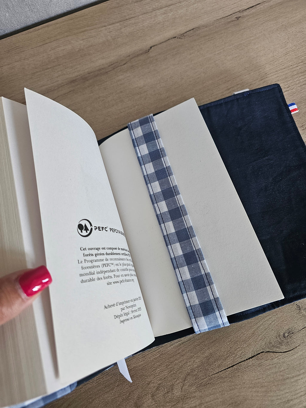 Protège-livre de poche Caro bleu