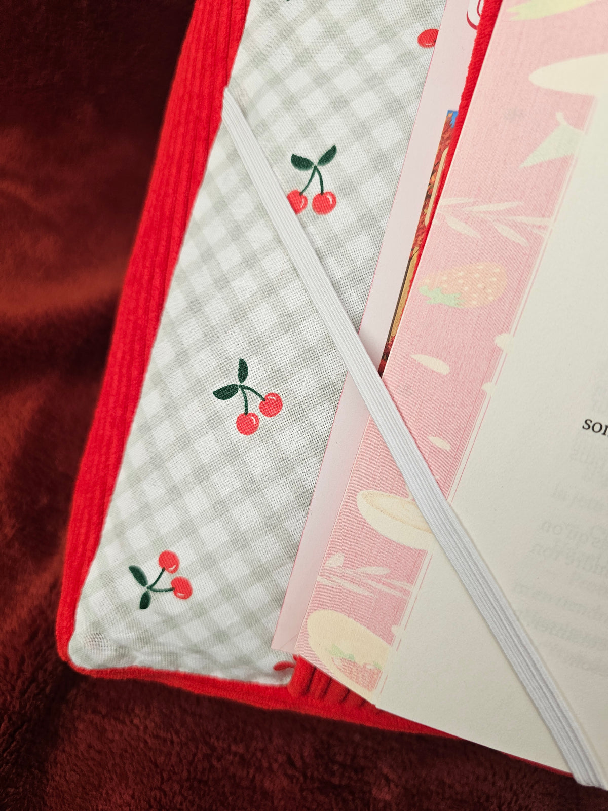 Coussin de lecture Cerises